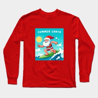 Santa in summer style Long Sleeve T-Shirt